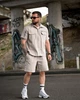 Летний комплект Stone Island TARANTINO светло-серый рубашка и шорты карго мужской S - изображение 5