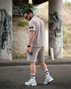 Летний комплект Stone Island TARANTINO светло-серый рубашка и шорты карго мужской S - изображение 7