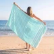 Рушник пляжний великий 100×180 см турецький peshtemal Tiffani для пляжу моря басейну сауни спа хамама лазні парео тіфані - зображення 1