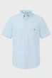 Чоловіча блакитна лляна сорочка REG COTTON Gant XXL 3250083 - изображение 1