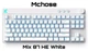 Игровая Клавиатура MCHOSE MIX 87 HE White Магнитные Переключатели. Проводная 8000Hz/s. RGB Подсветка, 84 Клавиши, Switch 0.01mm. Rapid Trigger. Kailh God Switch - изображение 1