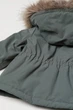Дитяча куртка-парка для дівчинки H&M 68 см хакі з хутром - изображение 3