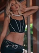 Корсетный топ Victoria's Secret со стразами 1160193498 (Черный M) - зображення 7