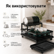 Дворівнева сушарка для посуду BauTech 42,5×29,5×17 см чорна металева з піддоном, тримачем для тарілок та приборів - зображення 4