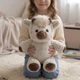 Бегающий бычок, бегающий теленок 40 см, мягкая игрушка для объятий, имитирует бег, подарок для детей и взрослых - изображение 3