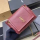 Женская кожаная сумка YSL Mini Nolita красного цвета с золотистой фурнитурой, через плечо, с цепочкой - изображение 6