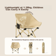 Складной походный стул Pelliot HIKER Outdoor Camping Folding Moon Chair, портативный стул для пикника, рыбалки и пляжа со спинкой, артикул 16405747, цвет хаки. - изображение 6