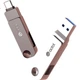Флеш-накопитель ASUS Aduo 256 ГБ Type-C USB 3.2, двойной интерфейс для телефонов и компьютеров, PM310, цвет «космическое серебро». - изображение 1