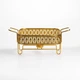 Мармит фарфоровый Tiffany 1 л квадратный на металлической подставке 28x23x7 см белый - изображение 2