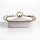 Мармит фарфоровый Tiffany 1 л квадратный на металлической подставке 28x23x7 см белый - изображение 3