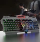 Ігровий комплект T750 клавіатура миша USB RGB-підсвітка для ПК чорний - зображення 1