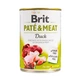 Brit Pate & Meat Dog Duck влажный корм с уткой для взрослых собак 400 гр - изображение 1
