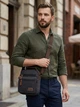 Сумка планшет через плечо мужская Vintage leather-21225 Черная - изображение 2