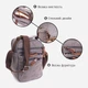 Сумка кросс боди через плечо мужская Vintage leather-21244 Серая - изображение 5