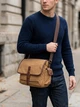 Сумка мессенджер через плечо мужская Vintage leather-21249 Коричневая - изображение 2