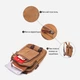 Сумка слинг через плечо мужская Vintage leather-21257 Коричневая - изображение 5