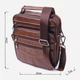 Сумка планшет через плечо мужская из натуральная кожи Vintage leather-21275 Коричневая - изображение 4