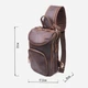 Сумка слинг через плечо мужская из натуральная кожи Vintage leather-21303 Коричневая - изображение 4