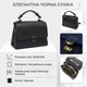 Сумка кросс боди через плечо женская из натуральная кожи Vintage leather-22074 Черная - изображение 14
