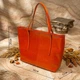 Сумка шоппер женская из натуральная кожи Vintage leather-22096 Рыжяя - изображение 14