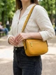 Сумка багет седло женская из натуральная кожи Vintage leather-22100 Желтая - изображение 2