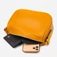 Сумка багет седло женская из натуральная кожи Vintage leather-22100 Желтая - изображение 9