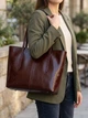 Сумка шоппер женская из натуральная кожи Vintage leather-22103 Коричневая - изображение 2