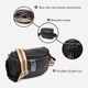 Сумка на пояс бананка женская из натуральная кожи Vintage leather-22122 Черная - изображение 5