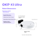Робот-пылесос OKP K5 Ultra, функция влажной и подметальной уборки, лазерная навигация Tof, интеллектуальное планирование маршрута, компактный корпус с автоматическим всасыванием. - изображение 4