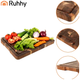 Разделочная доска торцевая 43х33х3 см для кухни акация RUHHY HE0374 - изображение 5