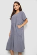 Сукня жіноча однотонна повсякденна сірий 214R209 AGER 52 (3XL) - зображення 3