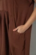 Платье женское однотонное повседневное шоколадный 214R209 AGER 52 (3XL) - изображение 5