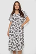 Платье женское однотонное с принтом белый 214R209-6 AGER 56 (4XL-5XL) - изображение 2