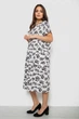 Платье женское однотонное с принтом белый 214R209-6 AGER 56 (4XL-5XL) - изображение 3
