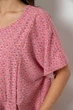 Платье женское однотонное с принтом пудровый 214R209-5 AGER 56 (4XL-5XL) - изображение 5