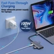USB-хаб Choetech 7-in-1 USB-C to HDMI 4K@30Hz + 3xUSB 3.0 5Gbps + SD/TF + USB-C PD 100W Gray (HUB-M19-GY) - изображение 5