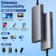 USB-хаб Choetech 7-in-1 USB-C to HDMI 4K@30Hz + 3xUSB 3.0 5Gbps + SD/TF + USB-C PD 100W Gray (HUB-M19-GY) - изображение 7