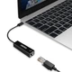 Сетевой адаптер Choetech USB-C to RJ-45 1Gbps Black (HUB-R01-BK) - изображение 4