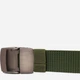 Ремень мужской тканевый Vintage leather-20595 110 см Зеленый - изображение 7