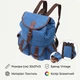 Рюкзак тканевый 15 л вмещает формат А4 Vintage leather-22152 Голубой - изображение 15