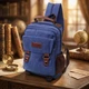 Сумка-рюкзак чоловіча тканинна 7 л вміщує формат А4 Vintage leather-22169 Синя - зображення 14