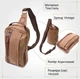 Сумка слинг через плечо мужская Vintage leather-22191 Коричневая - изображение 16