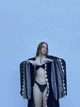 Пляжне кімоно з широкими рукавами One size чорний (50r033) - изображение 4