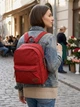 Рюкзак женский тканевый 10 л Vintage leather-22245 Бордовый - изображение 2