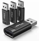 Адаптер JSAUX USB A to USB A Data Blocker, 2.4A, black (DC0001) - зображення 2