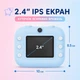 Дитячий фотоапарат миттєвого друку M8 Білий IPS-дисплей 2.4", миттєвий термодрук, 48 МП, відео 1080P, USB Type-C - изображение 3