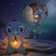 Плюшевая детская дышащая мягкая игрушка-ночник Стич 27 см, игрушка для сна с имитацией дыхания и подсветкой, детская музыкальная игрушка Стич Синий - изображение 3