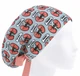 Медицинская шапочка женская HeadwearUniverse универсальная принт Почки на голубом - изображение 1