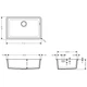Кухонна мийка HANSGROHE 43432170, чорний/матовий, прямокутна, 71x45 см - зображення 2