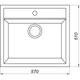 Гранитная мойка Globus Lux VOLTA графит 570х510мм-А0001 - зображення 5